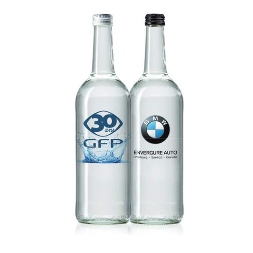 Glass bottle 750 ml water